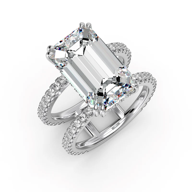 Carrara Emerald Silver Ring - Image 5