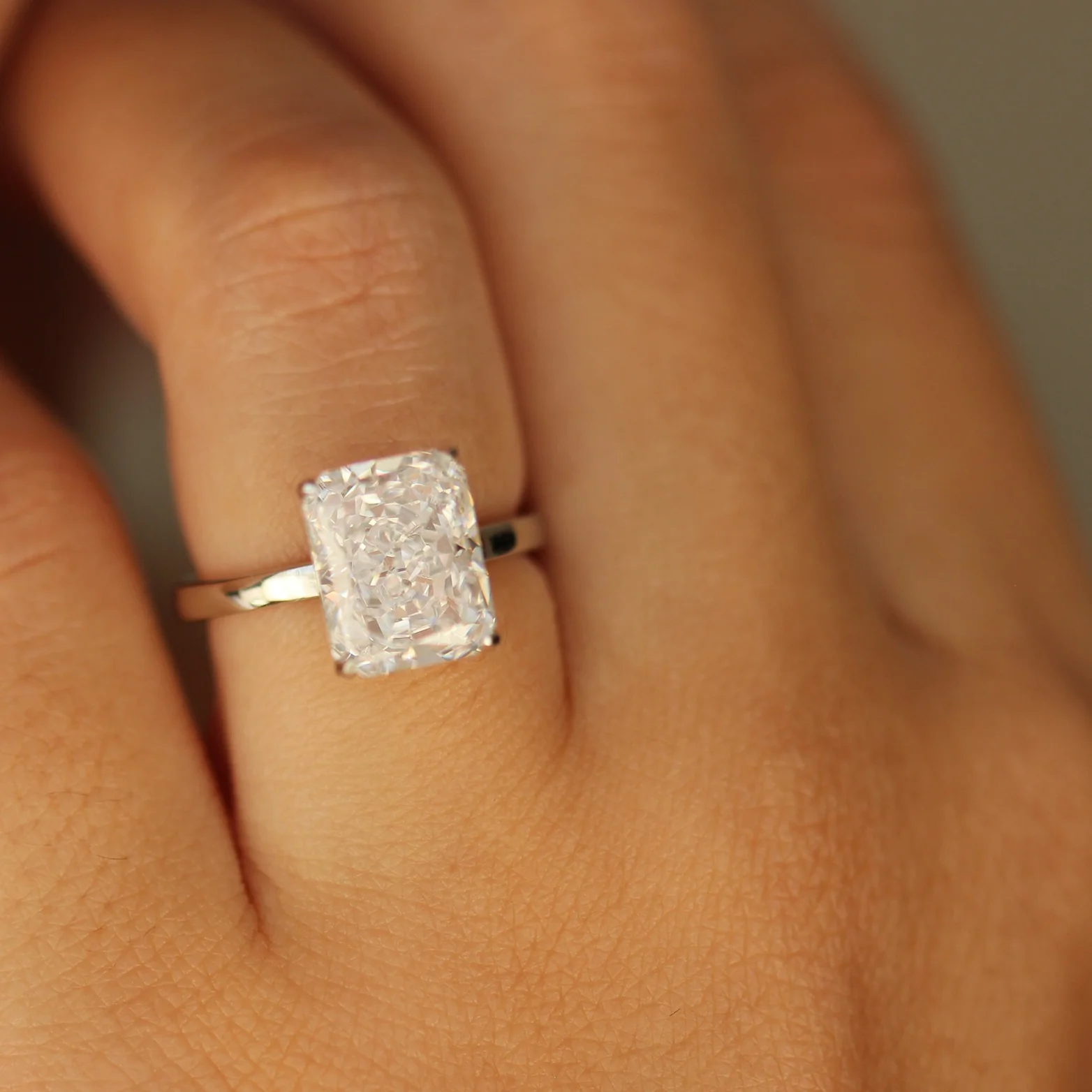 Dubai Radiant Cut Ring - Silver - Image 4