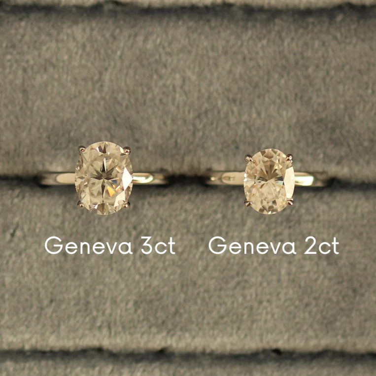 Geneva 3 Ct Oval Moissanite Ring - Image 10