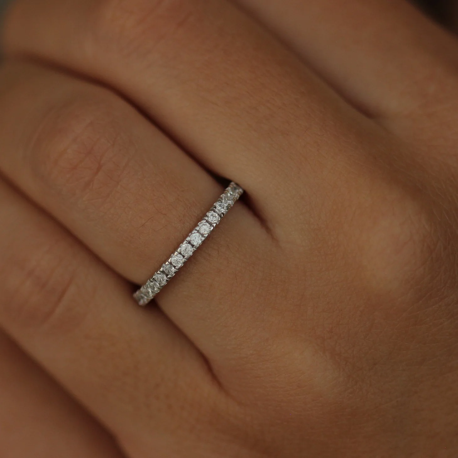 Liri Pavé Eternity Ring 2mm - Image 3