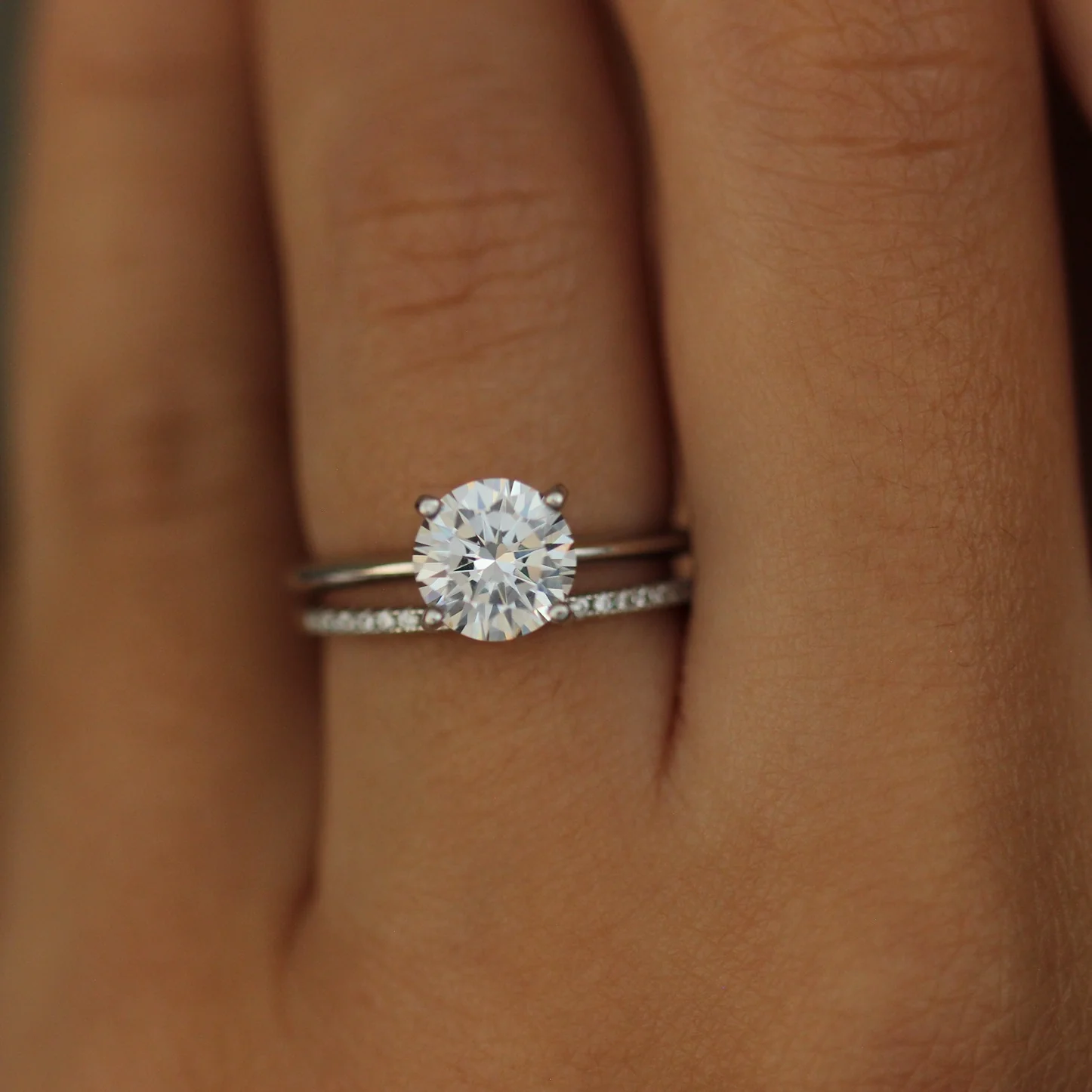 Half Eternity Pavé Ring 1mm - Image 8