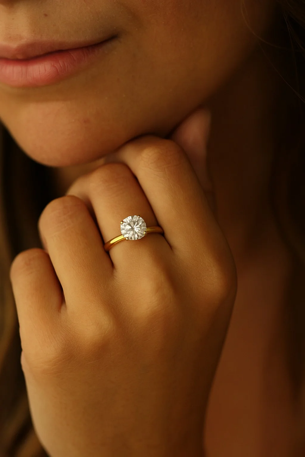 Madeira 2 Ct Round Cut Ring - Gold - Image 3