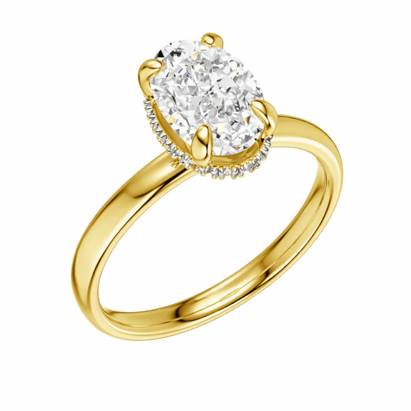 Madrid 1.5 Ct Oval Ring - Gold - Image 11