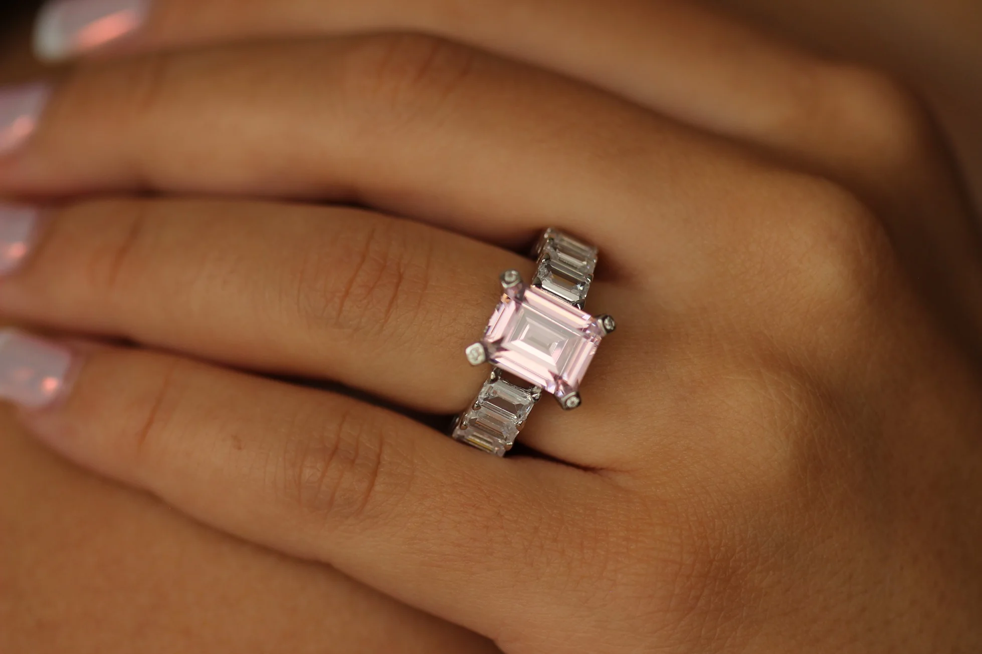 Marseille Emerald Ring - Pink - Image 3
