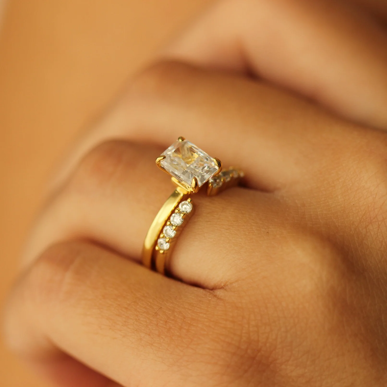 14k Open Gold Wedding Band 2mm - Image 4