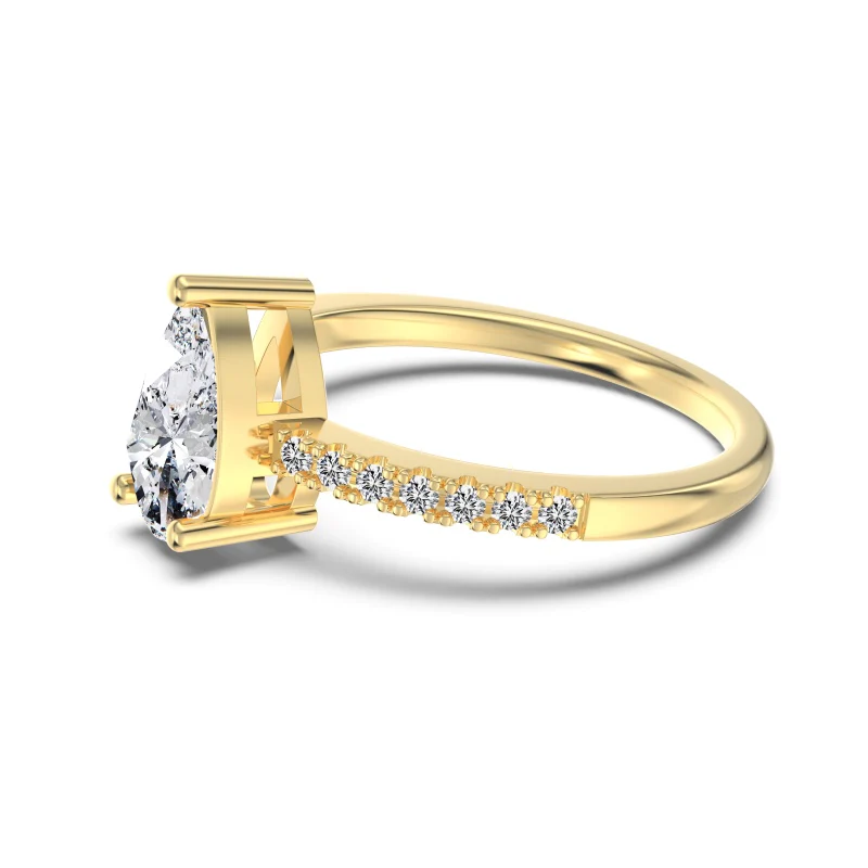 Oslo Pear Ring - Gold - Image 5