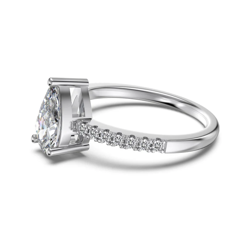 Oslo Pear Ring - Silver - Image 3