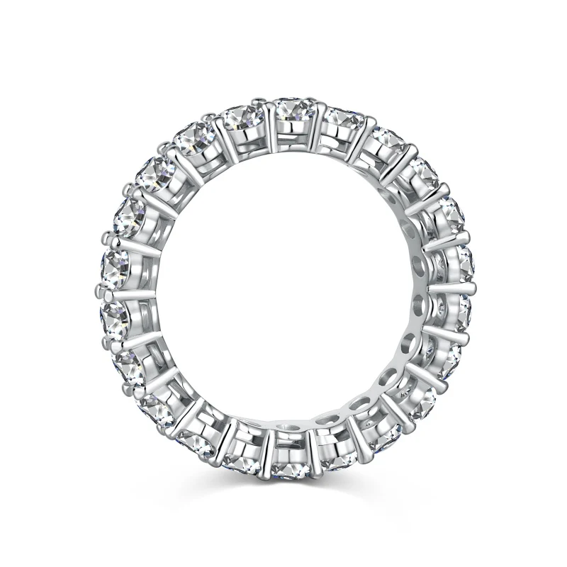 Venice Silver Oval Eternity Ring 5mm - Image 4
