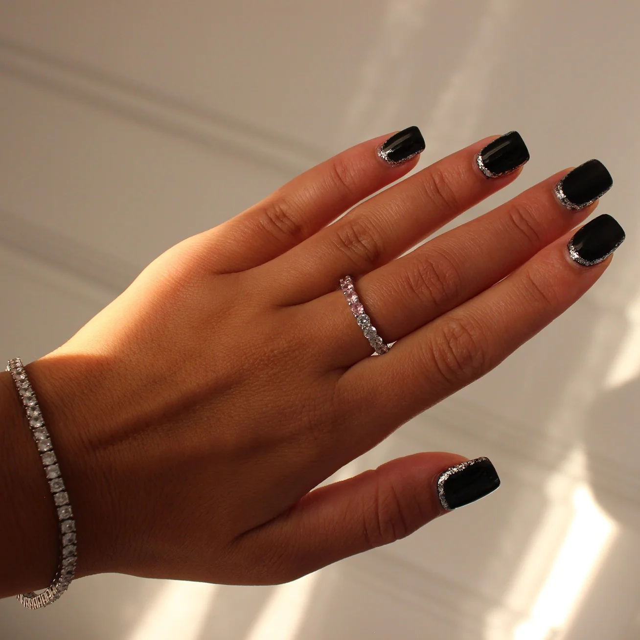 Pristina Two Tone Eternity Ring 3mm - Image 3