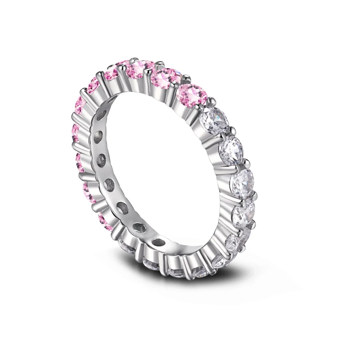 Pristina Two Tone Eternity Ring 3mm - Image 5