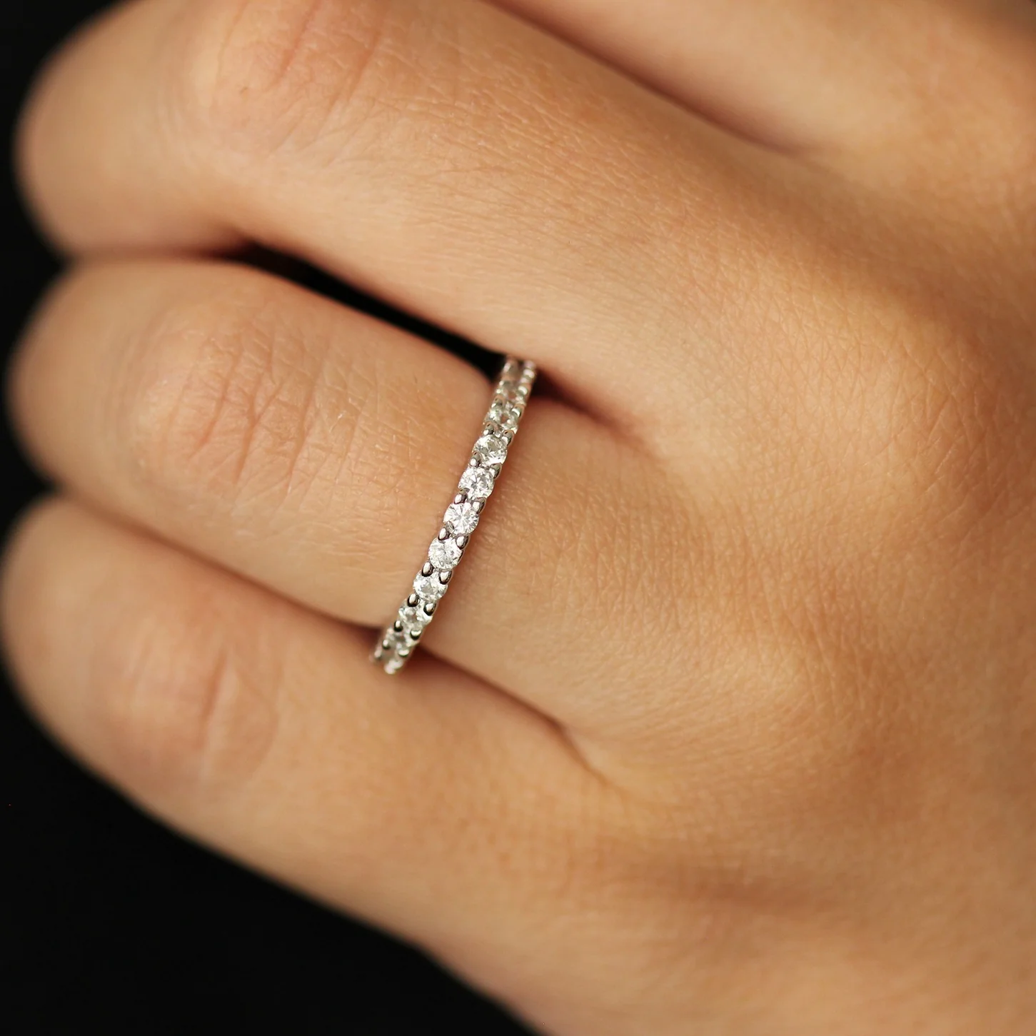 Pristina Silver Eternity Ring 2mm - Image 3