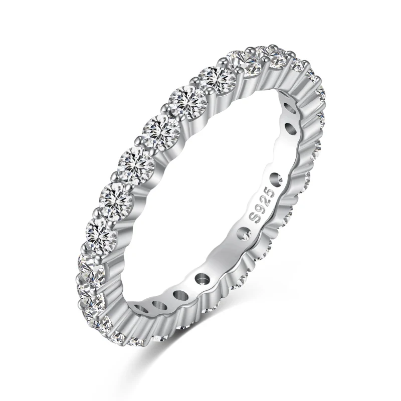 Pristina Silver Eternity Ring 2mm - Image 4