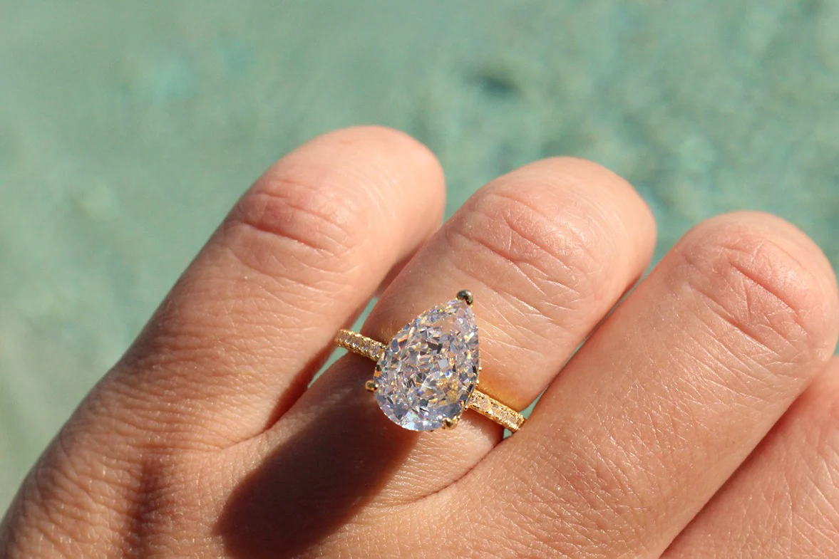 Seville Pear Ring - Gold - Image 6