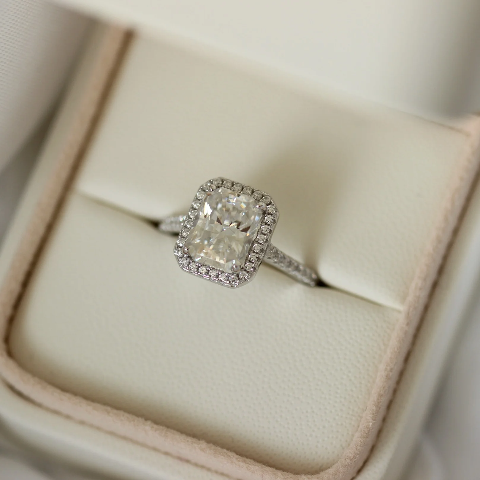 Sofia Radiant Cut Moissanite Ring - Image 6