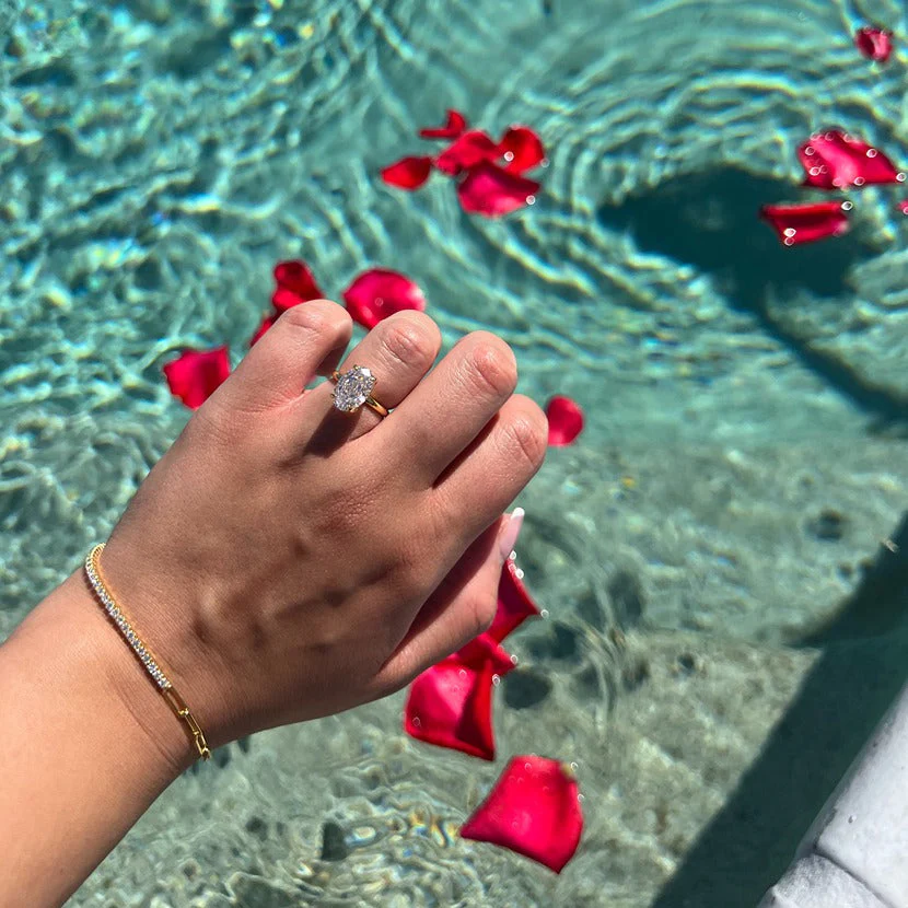 Valencia 18k Gold Oval Ring - Image 7