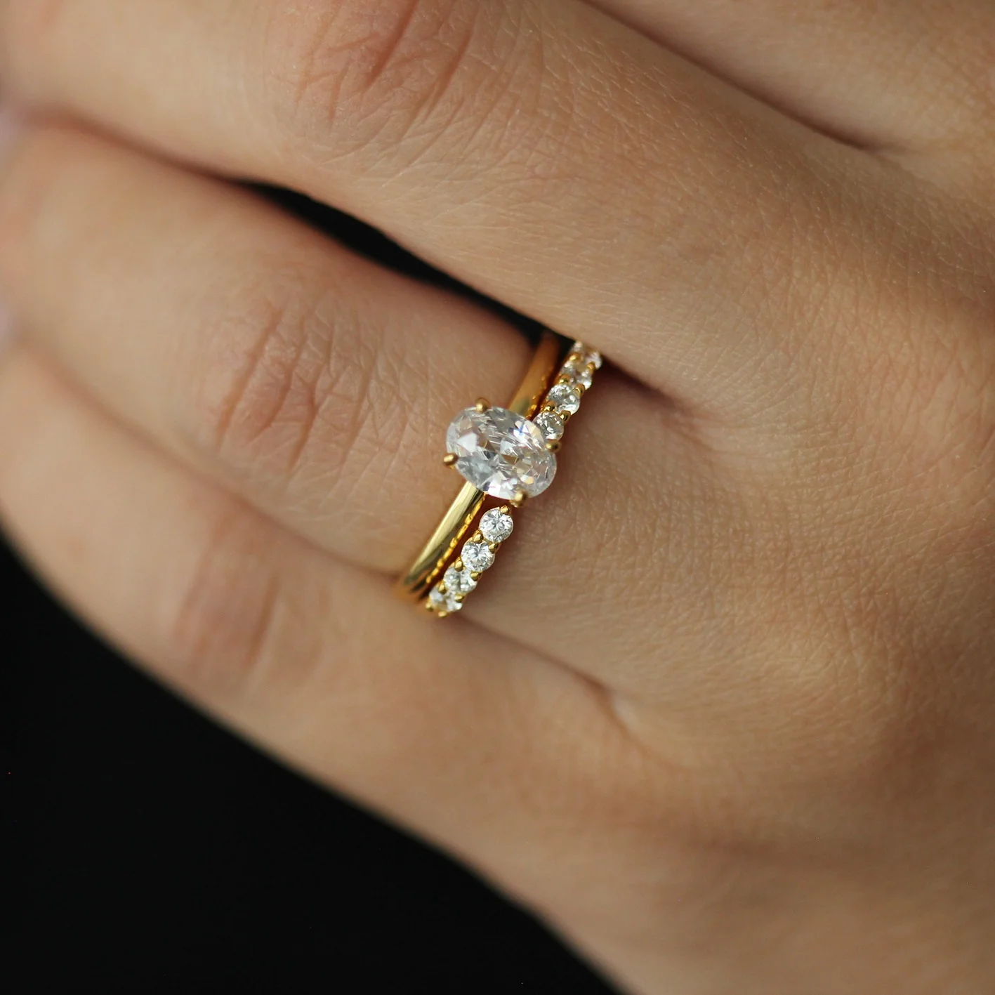 Versailles 1 Ct Oval Ring - Gold - Image 4