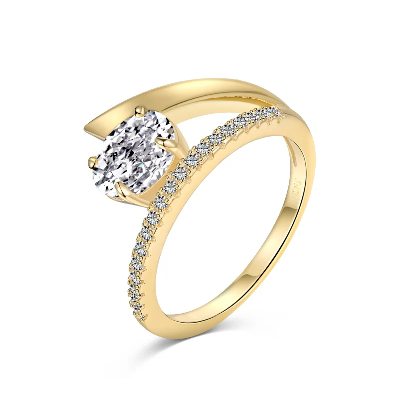 Zurich Oval Gold Ring - Image 4